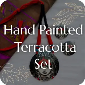 Hand painted terracotta set images